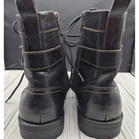 Aston Grey Collection Rockcastle 2 Black Leather Lace Up Zip Boots Mens 8 US main image 10